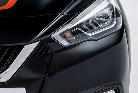 Frontalansicht eines Fahrzeuges